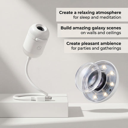 Luz nocturna de proyección USB con control táctil