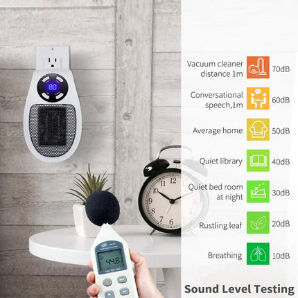 Mini Calefactor Eléctrico Portátil con Control Remoto y Pantalla LCD