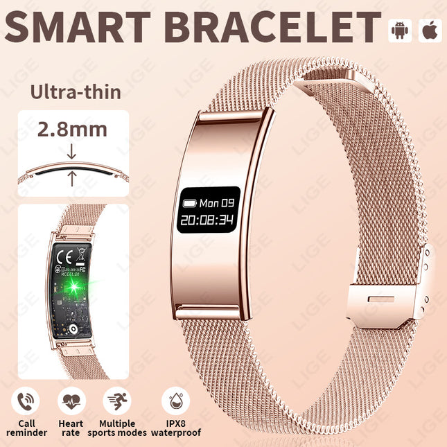 Pulsera inteligente B8 con Bluetooth y carga magnética