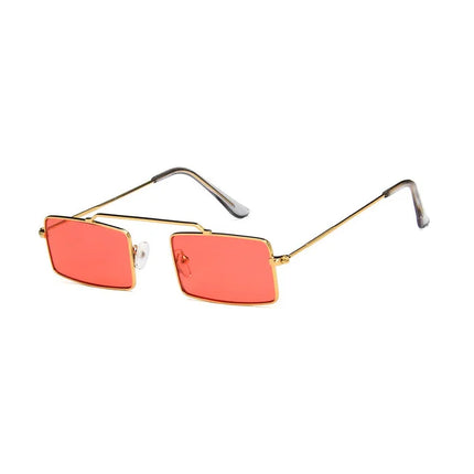Gafas de sol rectangulares para mujer con montura metálica