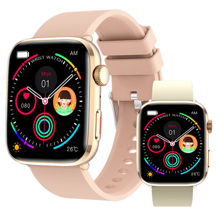 Reloj inteligente T92 con pantalla TFT y correa de silicona