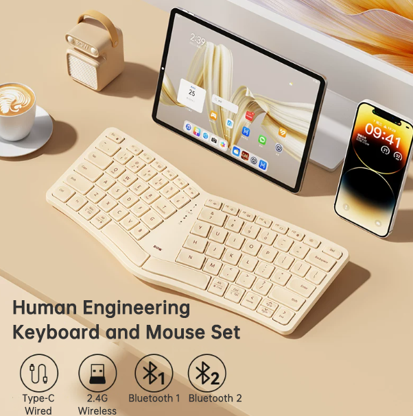 Teclado Ergonómico Inalámbrico Bluetooth