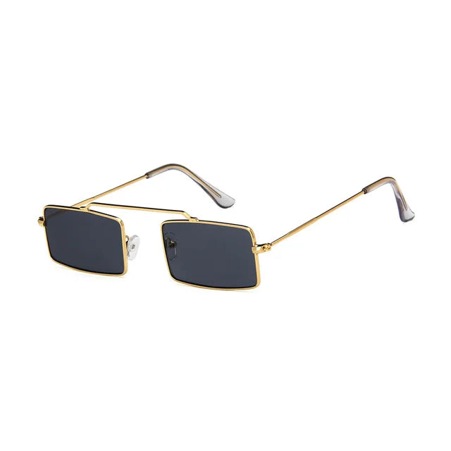Gafas de sol rectangulares para mujer con montura metálica