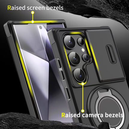 Funda Magnética Giratoria para Auto Samsung S26 Ultra/S25/A17 con Soporte para Lente