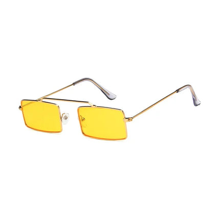 Gafas de sol rectangulares para mujer con montura metálica