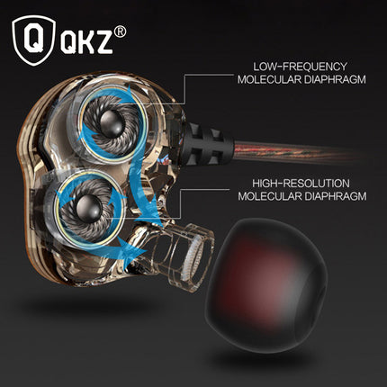 Audífonos In-Ear QKZ KD4 con Micrófono y Cable