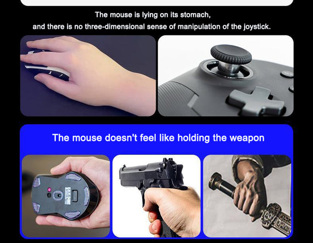 Mouse Gamer Estilo Pistola con Empuñadura Vertical y Gatillo