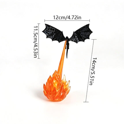 Lámpara de Dragón 3D con Fuego LED – Sujetalibros Decorativo