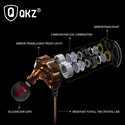 Audífonos In-Ear QKZ KD4 con Micrófono y Cable
