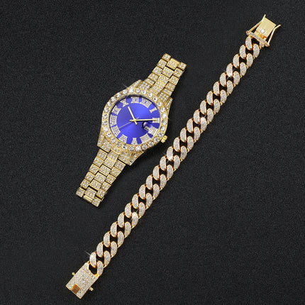 Set de Reloj de Cuarzo y Pulsera para Hombre