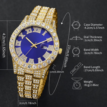 Set de Reloj de Cuarzo y Pulsera para Hombre