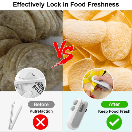 Mini Selladora Térmica Portátil para Bolsas de Alimentos