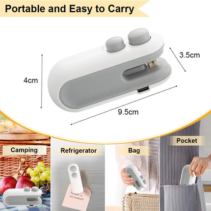 Mini Selladora Térmica Portátil para Bolsas de Alimentos