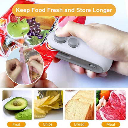 Mini Selladora Térmica Portátil para Bolsas de Alimentos