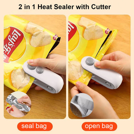 Mini Selladora Térmica Portátil para Bolsas de Alimentos