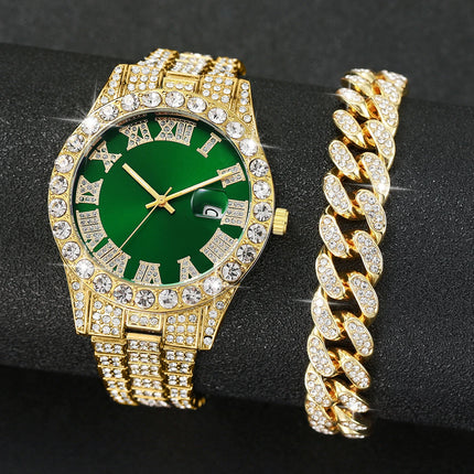 Set de Reloj de Cuarzo y Pulsera para Hombre