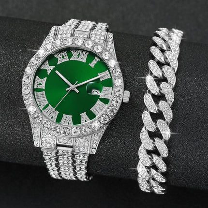 Set de Reloj de Cuarzo y Pulsera para Hombre