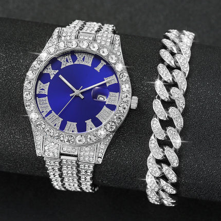Set de Reloj de Cuarzo y Pulsera para Hombre