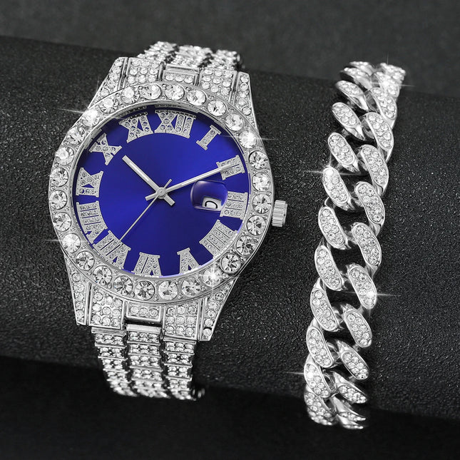 Set de Reloj de Cuarzo y Pulsera para Hombre