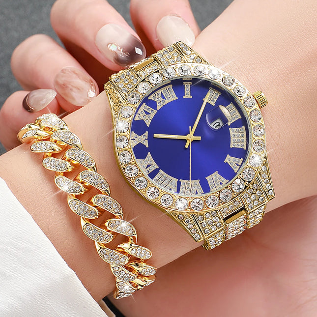 Set de Reloj de Cuarzo y Pulsera para Hombre
