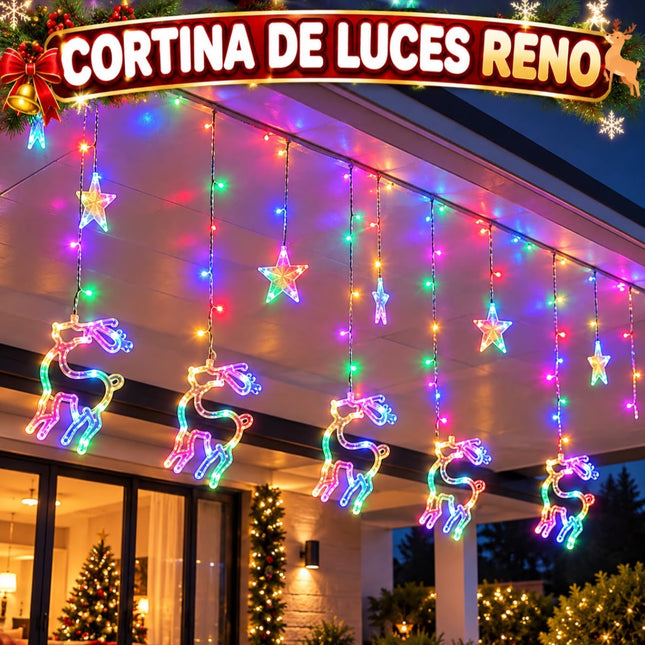 Luces Cascada LED Navideñas de 3 Metros con Figuras Decorativas
